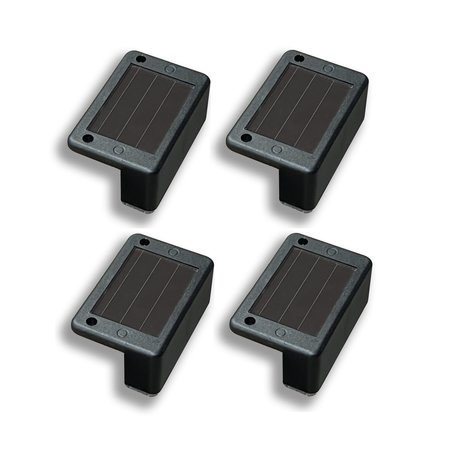 MAXSA INNOVATIONS Solar-Powered LED Deck Lights - Black 47331-BK